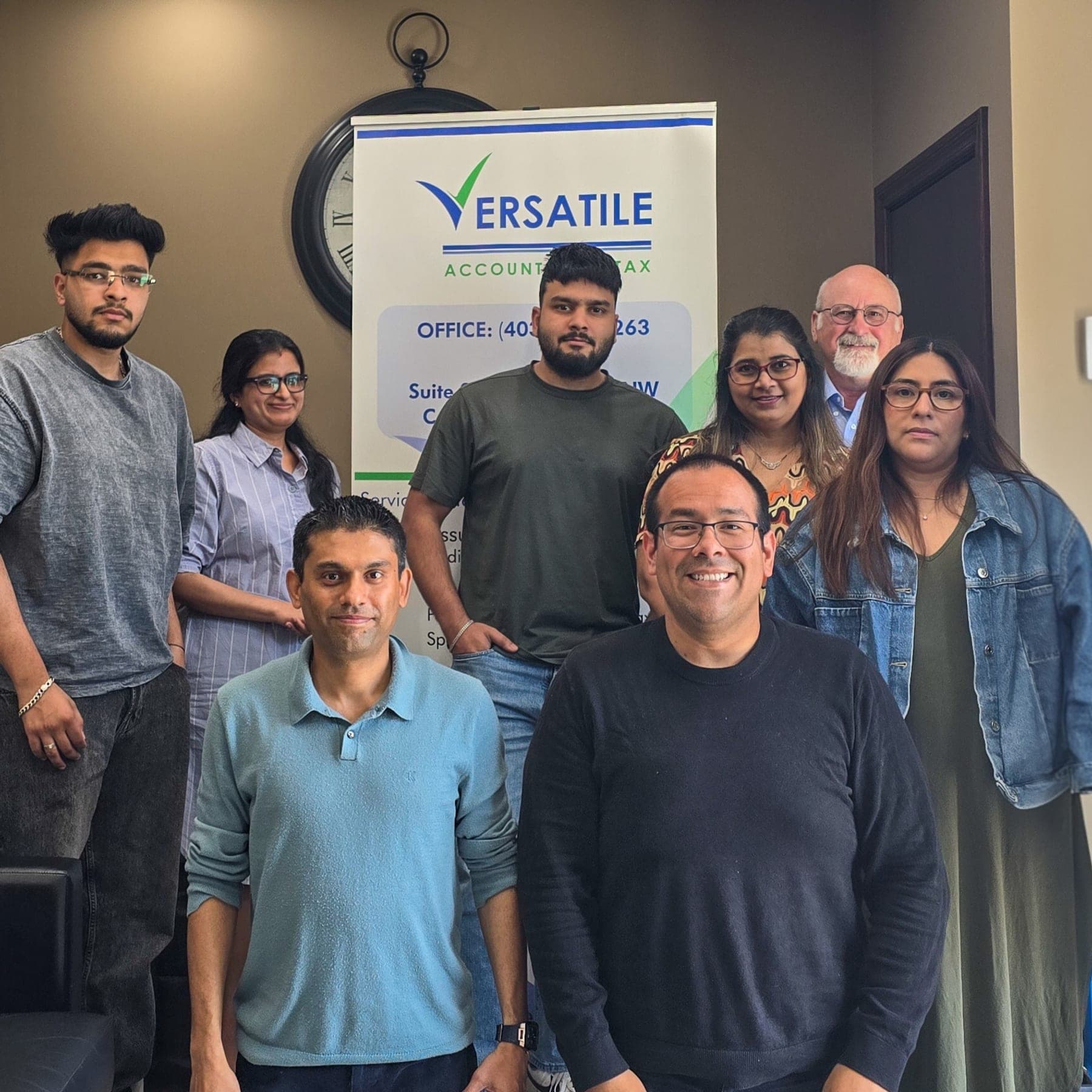 The Versatile Accounting team together at the firm's Calgary office.